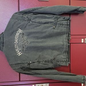 Denim motorcycle jacket